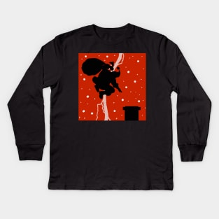 Dark Knight Santa Kids Long Sleeve T-Shirt
